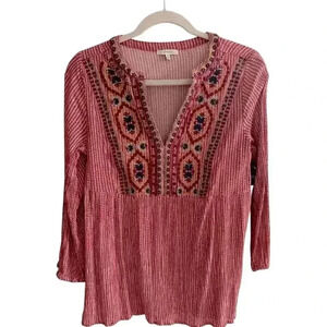 JODIFL Pink Embroidered Women's Top